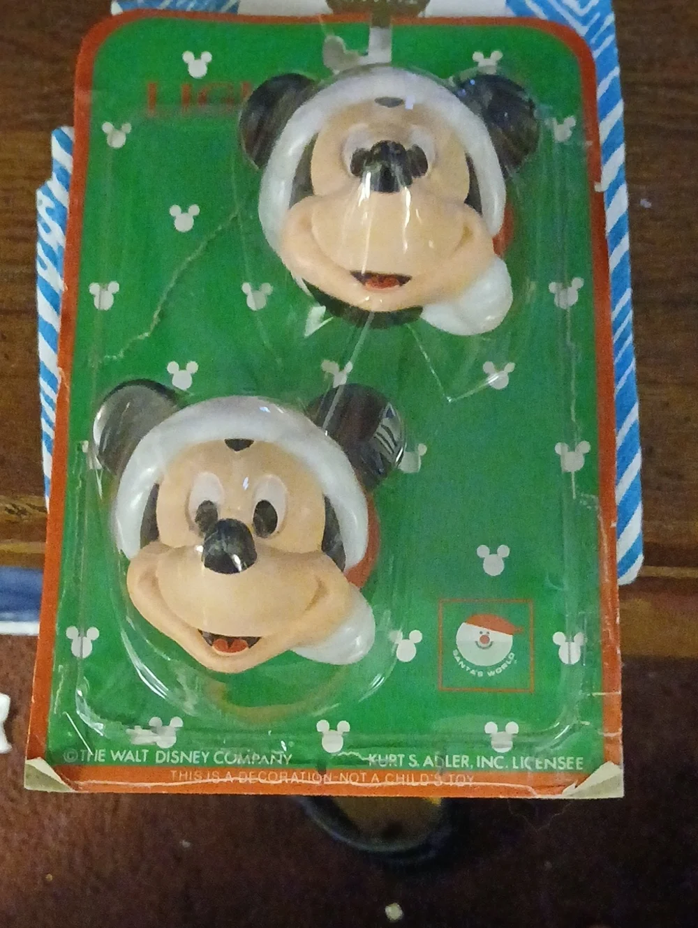 Vintage Mickey Mouse Plastic String Light Covers Christmas NEW